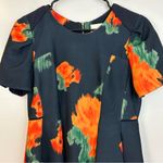 McGinn/Anthropolgie Poppy Palette Floral Short Sleeve Flared Mini Dress Size 10 Blue Photo 3