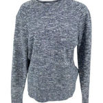 Lululemon Women’s Boxy Cotton-Blend Sweater Crewneck Blue Marble Small Photo 0