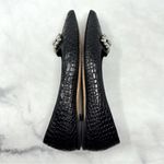 Giuseppe Zanotti  Rhinestone Embellished Croc Leather Pointed Toe Ballet Flats 38 Photo 6