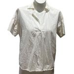 Madewell  Women's Short Sleeve Button-Up Top White XXS Photo 0