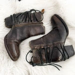 Bed Stu  | Blaire Cobbler Series Ankle Boots Women Distressed Lace Brown | 9.5 Photo 1