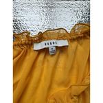 Ro & De Yellow Gold Spaghetti Strap Ruffled Tiered Sheer Camisole Medium Photo 2