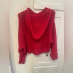 Pilcro  Sailcloth Hooded Sweater Red Size Medium Anthropologie Photo 5