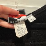 it's our time Womens Square Neck Crop Top Vintage Black Metallic Threading USA‎ Made 1970s Photo 2