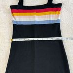Aeropostale Seriously Soft Bodycon Dress Womens XS Black Rainbow Stripe Slim Fit Photo 7