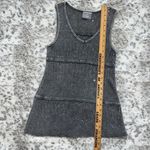 Vocal gem/sequin mineral wash blue gray tank top Photo 4