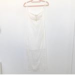 Womens Lace Dress Size 1X White Midi Sheer Bridal Coquette Romantic Summer Photo 1