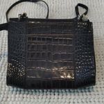 Brighton  Black Brown Croc Leather Crossbody Bag #3138 Photo 3