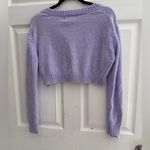 Urban Outfitters  Sweater Size XS Maura Chenille Cropped Cardigan purple NWT Photo 2