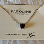 Park Lane : Silver Tone Necklace- Deep Purple Color Charm Photo 0