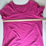 J.Jill  Pink T-Shirt Dress Size 2X V-Neck Cotton Comfort Lounge Travel Flowy Photo 7