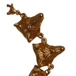 New Vintage Unique Wolf Heads Linked Bracelet Strength Freedom Gold Photo 4