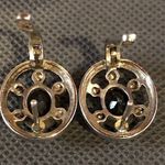 Sterling Silver Smokey Topaz  Faceted Filigree Accent Oval Earrings Photo 9