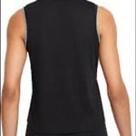 Nike NEW Tank Top Yoga Black Crochet Trim Dri-Fit Loose Fit Women's Size Large Photo 3