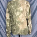 Treasure & Bond green tie dye sweatshirt top raw hem cropped shirt Photo 3