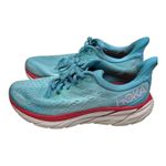 Hoka One One Clifton 6 Shoes Womens Size 9.5 Blue Red Running Sneakers Road Photo 7