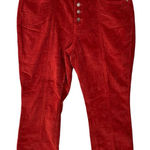 Judy Blue  Button Fly‎ Burnt Orange-ish Red Corduroy Ankle Straight Leg Pants 16W Photo 0