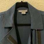 Vince Laser Cut Trench Vest Zip Front, Navy, Size XS Photo 9