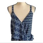 Gibson Latimer  Summer Blooms Asymmetrical V-Neck Wrap Tie High Low Dress Size S Photo 5