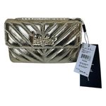 Nicole Miller Nicole Miller Gold Quilted Chain Strap Crossbody Small Bag Purse Card Slots NWT Photo 2