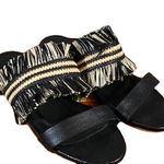 Kaanas Black Tahiti Frayed Boho Sandal Women Sz 6 Photo 0