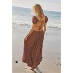 Free People  Feeling Bonita Midi Maxi Dress in Brown Size XS Romantic Dainty Photo 1