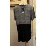 Alfani  Womens Size 1X Top Shirt Tunic Stretch Lightweight Black White Aztec Boho Photo 2