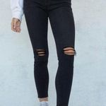 PacSun Distressed Knees Black High-Rise Ankle Jeggings in Size 25 Photo 0