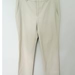 ZARA  Cream Faux Leather Cropped Pants Minimalist High Rise Straight Leg 6 - Flaw Photo 1