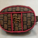 Rampage brown and pink oval shape Fannie Pack style bag and belt Photo 0