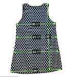 Pink Blush Maternity Print Sleeveless Shift Dress Blue Knee Length Pockets L‎ Photo 4