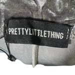 Pretty Little Thing Crushed Velvet Wide Leg Palazzo Pants Womens 12 Silver NYE Photo 6