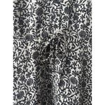 Rebecca Taylor  Silk Black White Floral Mini Tie Waist Flowy Dress Size 0 Photo 3