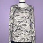 Calvin Klein NWT Gray Camo Print Sweater Photo 1