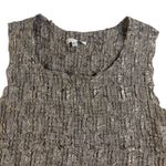 Annie Alexander Sleeveless Top Metallic Crinkle Textured‎ Gray Large Photo 2