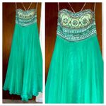 Sherri Hill  green prom dress maxi Photo 2