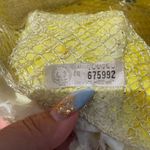Vintage Floral Netted Wig Hat Union Made Yellow Photo 4
