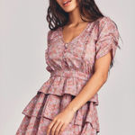 Love Shack Fancy  floral tiered Roth dress revolve M fall summer boho $325 classic Photo 0