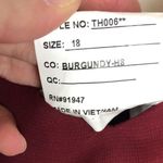 THREAD Bridesmaid Ines Chiffon Sleeveless Gown Burgundy Dessy Collection Size 18 Red Photo 6