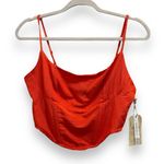 Midnight sky NWT Orange Bustier Corset Crop-top Large Photo 0