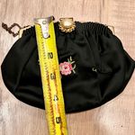 French Black Silk Embroidered with Pearl Buckle Evening Handbag Purse Vintage Photo 7