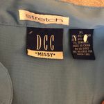 DCC Missy Blue Chinese Collar Quarter Sleeve Blouse Size XL Photo 4