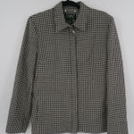 Ralph Lauren Lauren  Houndstooth Wool Blend Blazer Jacket Women's Classic Photo 0