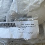 ASOS  DESIGN Detra chunky high top trainers  in white size 6 Photo 2