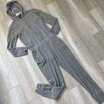 Monrow Supersoft Jumpsuit hoody zip womens Gray (medium) loungewear comfy Photo 8