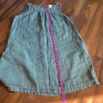 Cynthia Rowley  100% Linen Sleeveless Shift Dress Blue 2 Button Back With Pockets Photo 8