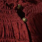 Maurice's NWT  Maroon Blouse Sz 1X Long Split Sleeve Peasant Boho Photo 6