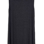 Michael Lauren  Black Stripe Sleeveless Shift Dress Size Small NWT T-Shirt Dress Photo 0