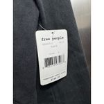 Free People Shrunken Twill Denim Jacket Moto Style Gray Black Size Small NWT Photo 3