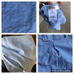 Esley  semi open back striped top sz S Photo 6